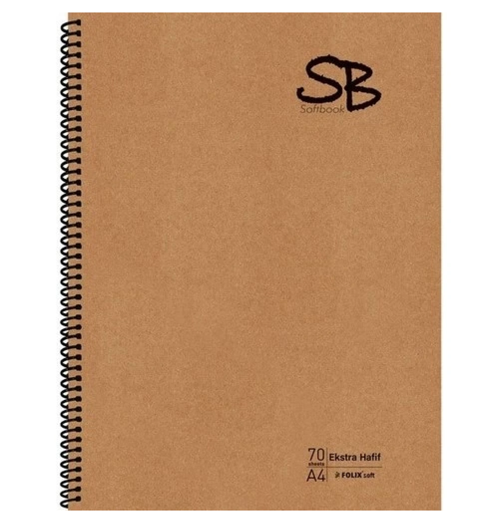Doru Folıx Book Softbook A4 70 Yp Kraft Kapak Kareli Defter
