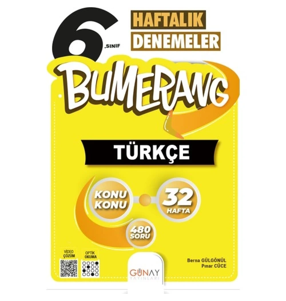 Günay 6.Sınıf Türkçe Haftalık Denemeler