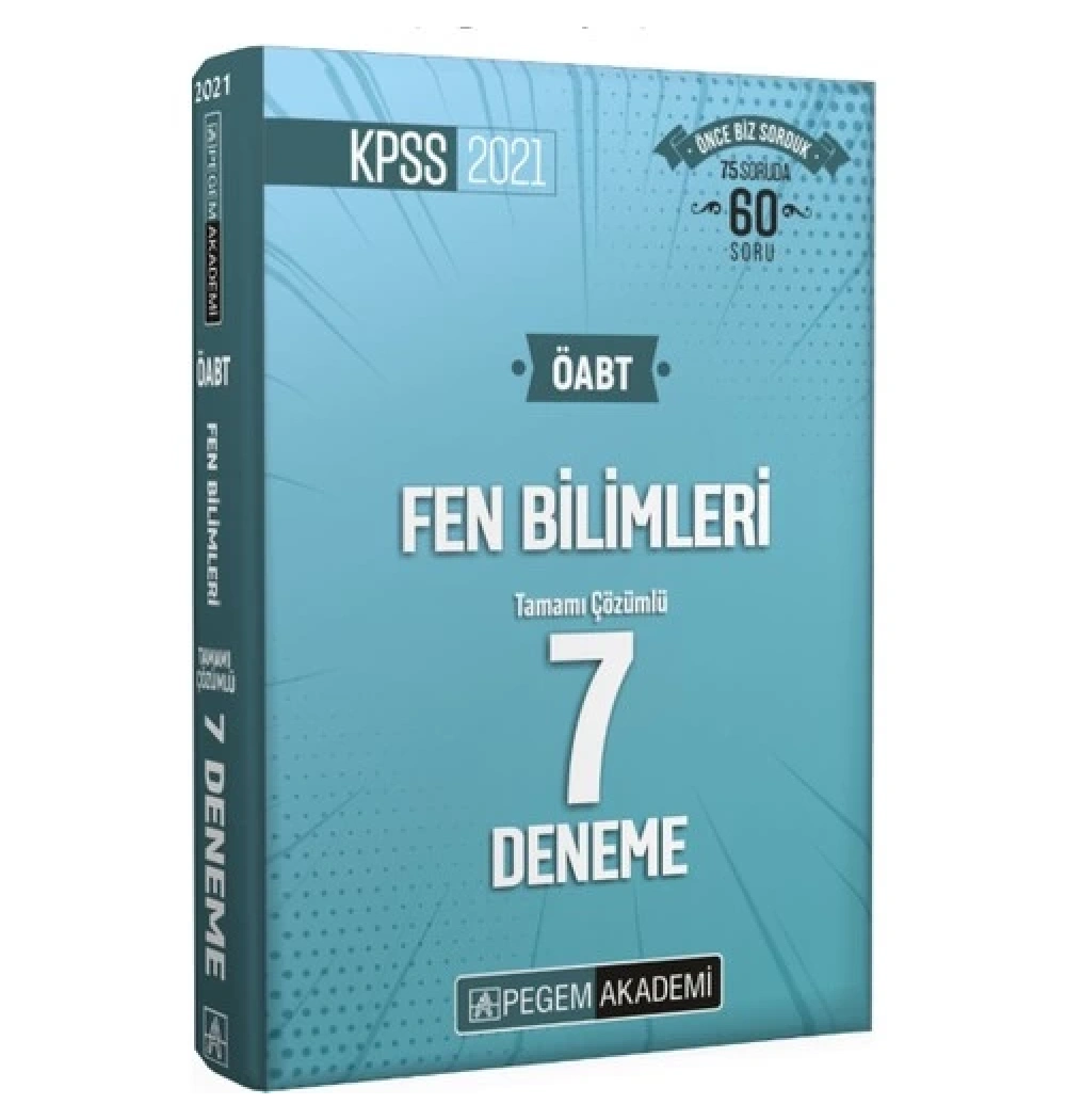 Pegem Öabt 2021 Fen Bilimleri 7 Çözümlü Deneme