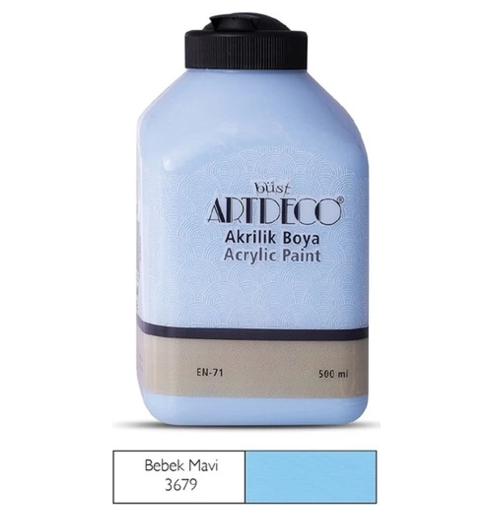 Lisans Artdeco Akrilik Boya 500 Ml Bebek Mavi Lv-Y-070L-3679
