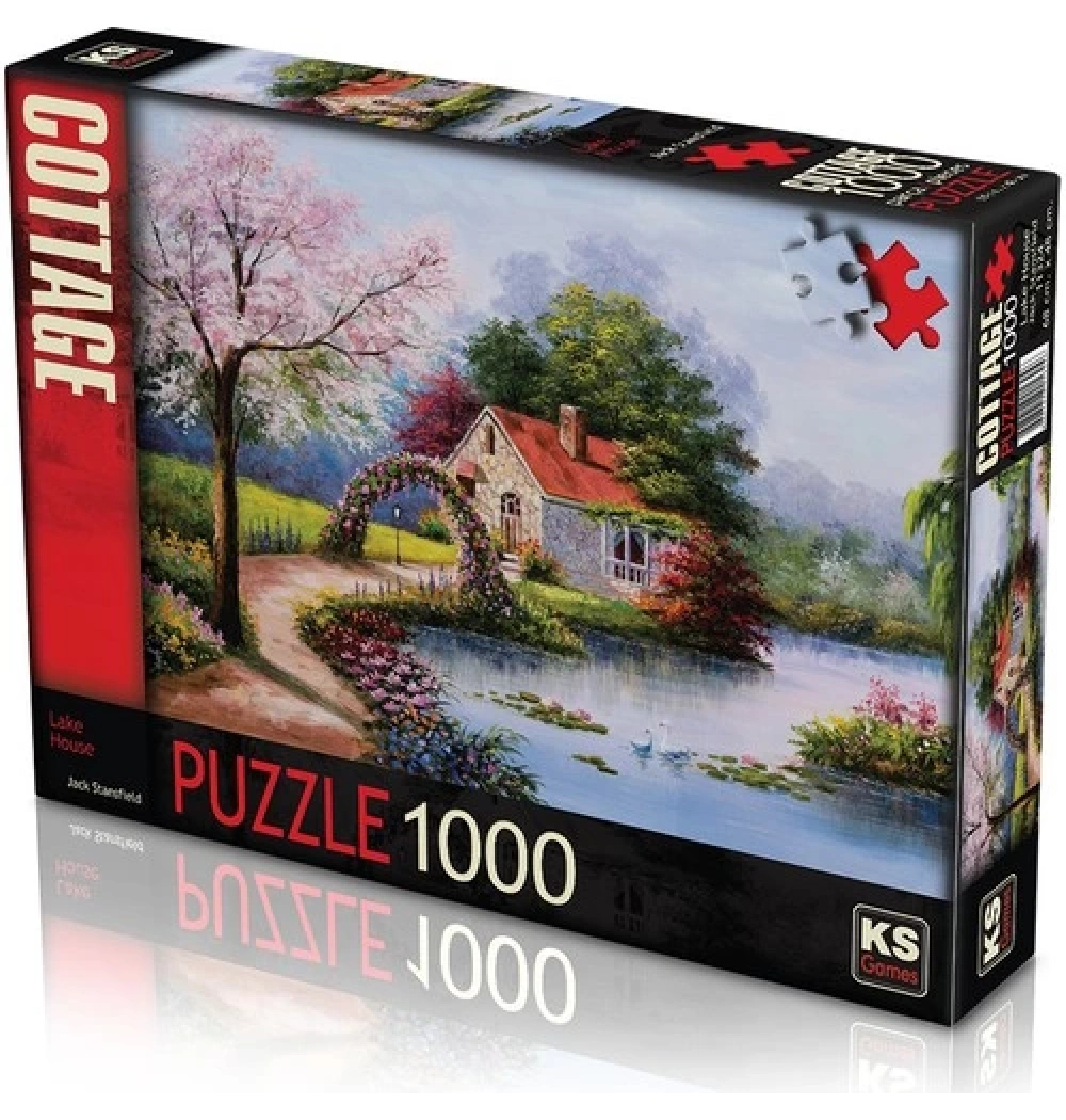 Ks Games Puzzle 1000 Parça Göl Kenarında Bir Ev