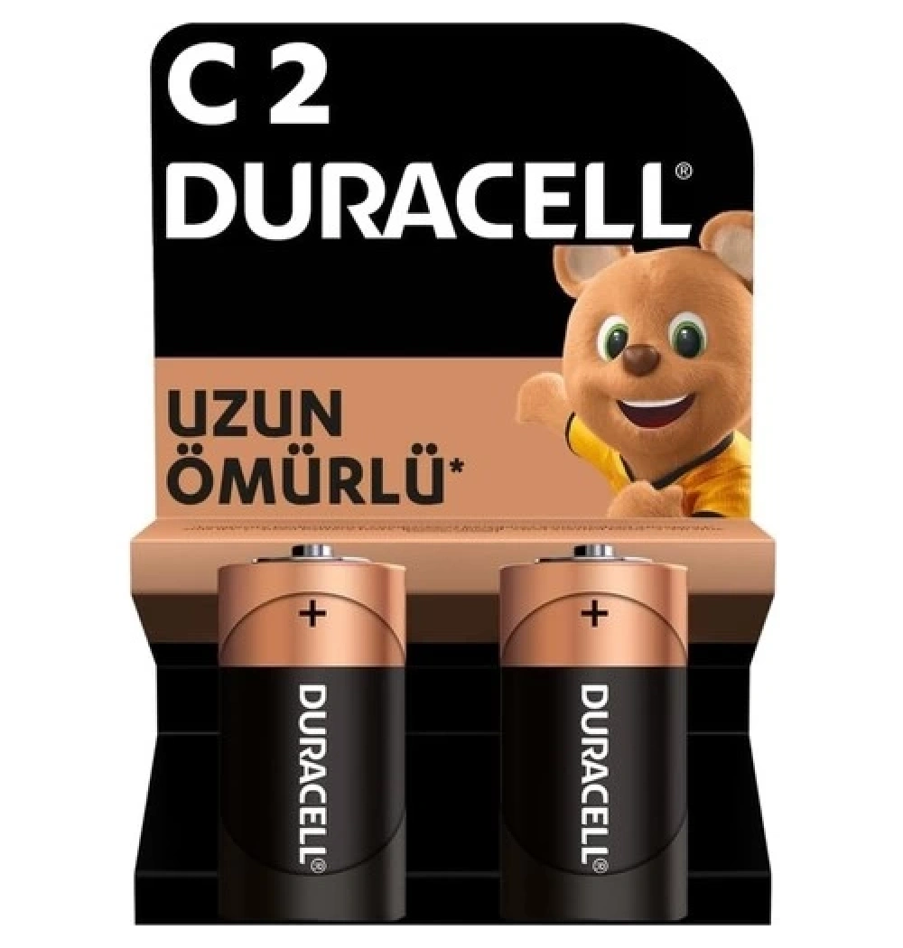 Duracell Alkalin Orta Boy Pil (2) Kod: C2 - Lr14 - Mn1400