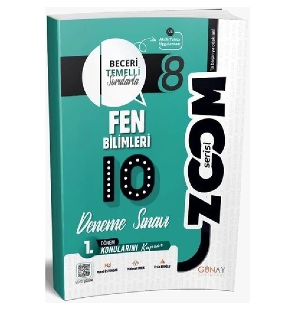 Günay 8.Sınıf 1.Dönem Fen Bilimleri 10 Deneme