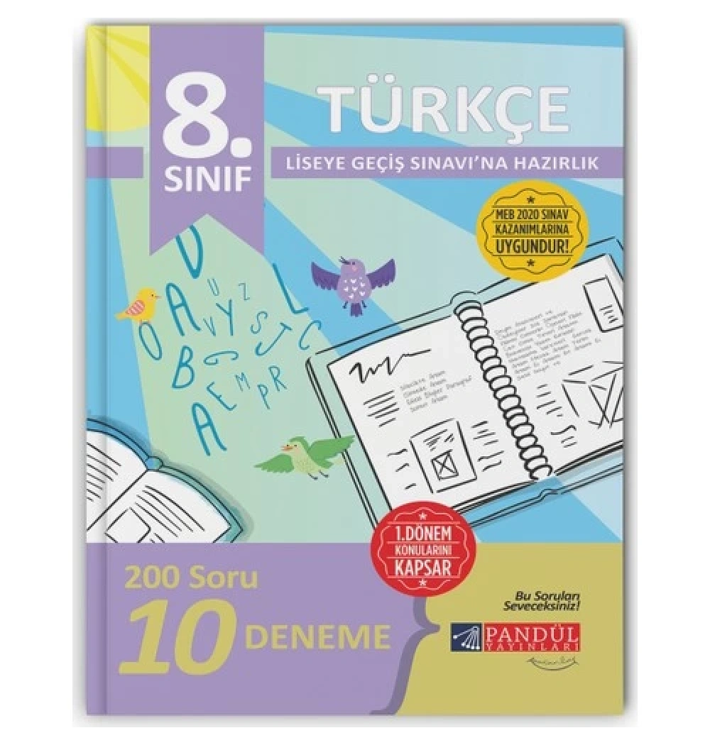 Pandül 8.Sınıf Türkçe 10 Deneme 1.Dönem Konulari