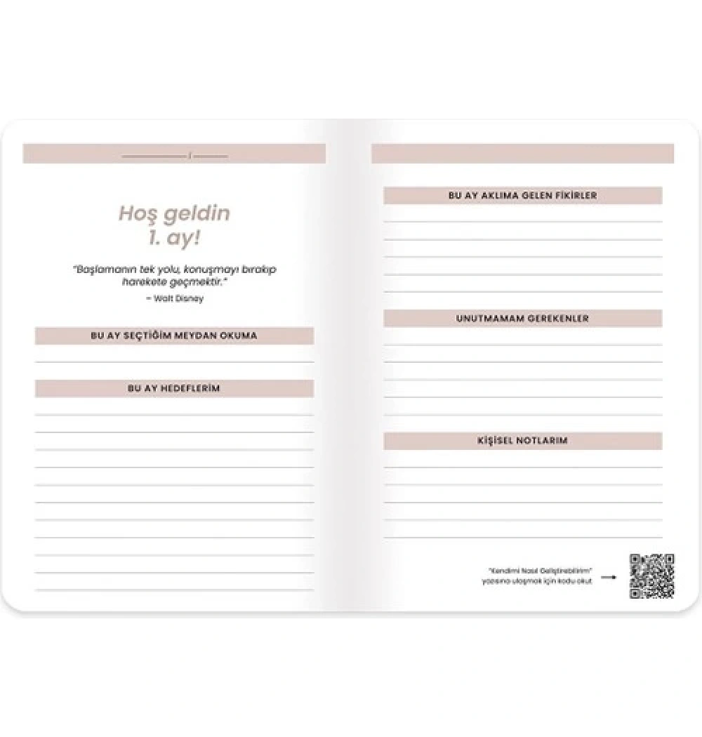 Keskin Color  17*24 Haftalık Ayça Karaman Tarihsiz Gelişim Ajandası 830610-99