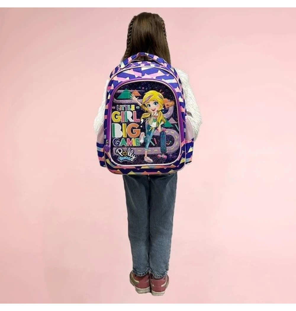 Polly Pocket Okul Çantası Mor Özkara Çanta