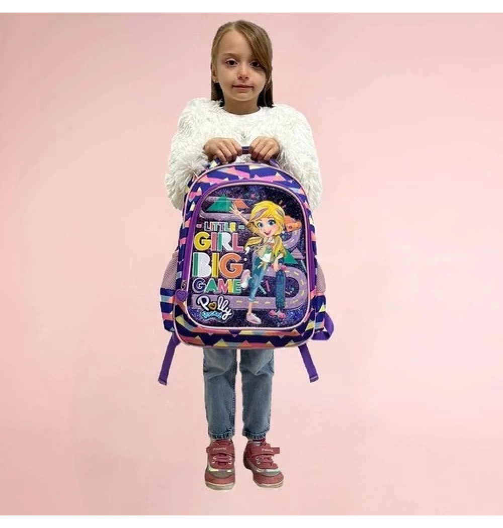 Polly Pocket Okul Çantası Mor Özkara Çanta