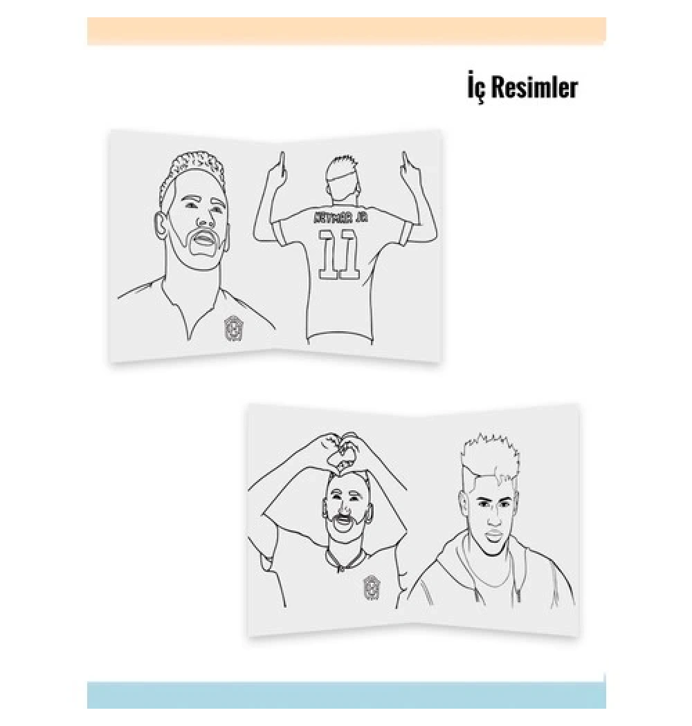 Neymar  Stickerli  Maskeli   Boyama  Kitabı   Yeti Kitap