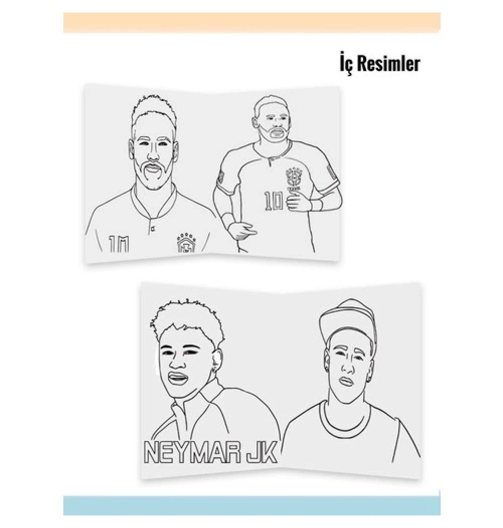 Neymar  Stickerli  Maskeli   Boyama  Kitabı   Yeti Kitap