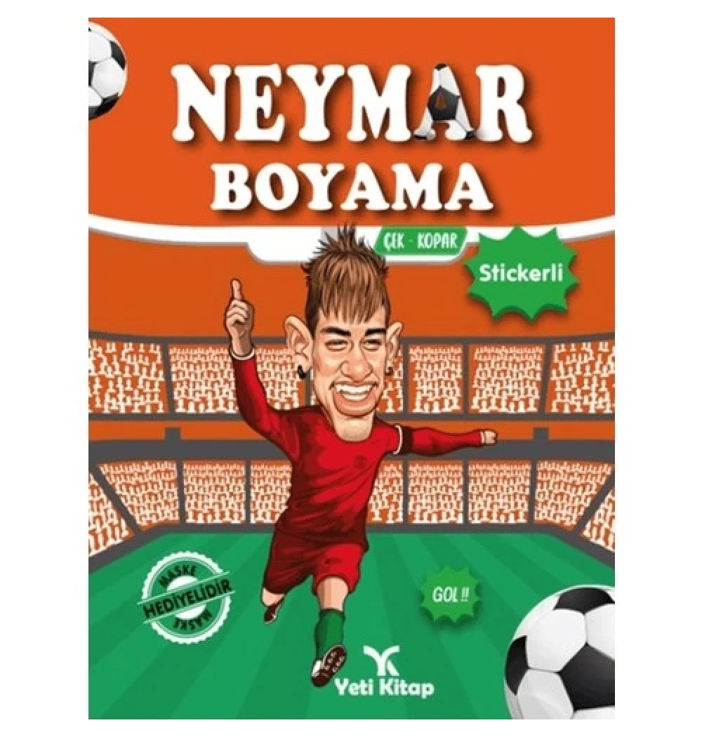 Neymar  Stickerli  Maskeli   Boyama  Kitabı   Yeti Kitap