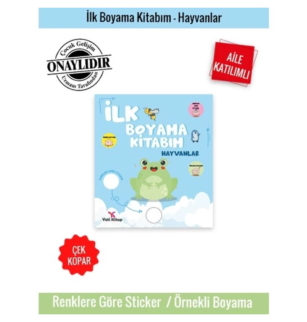 İlk Boyama Kitabım Hayvanlar  Yeti Kitap
