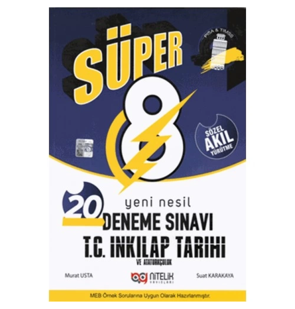 Nitelik 8.Sınıf İnkilap Tarihi 20 Çözümlü Deneme Sınavı