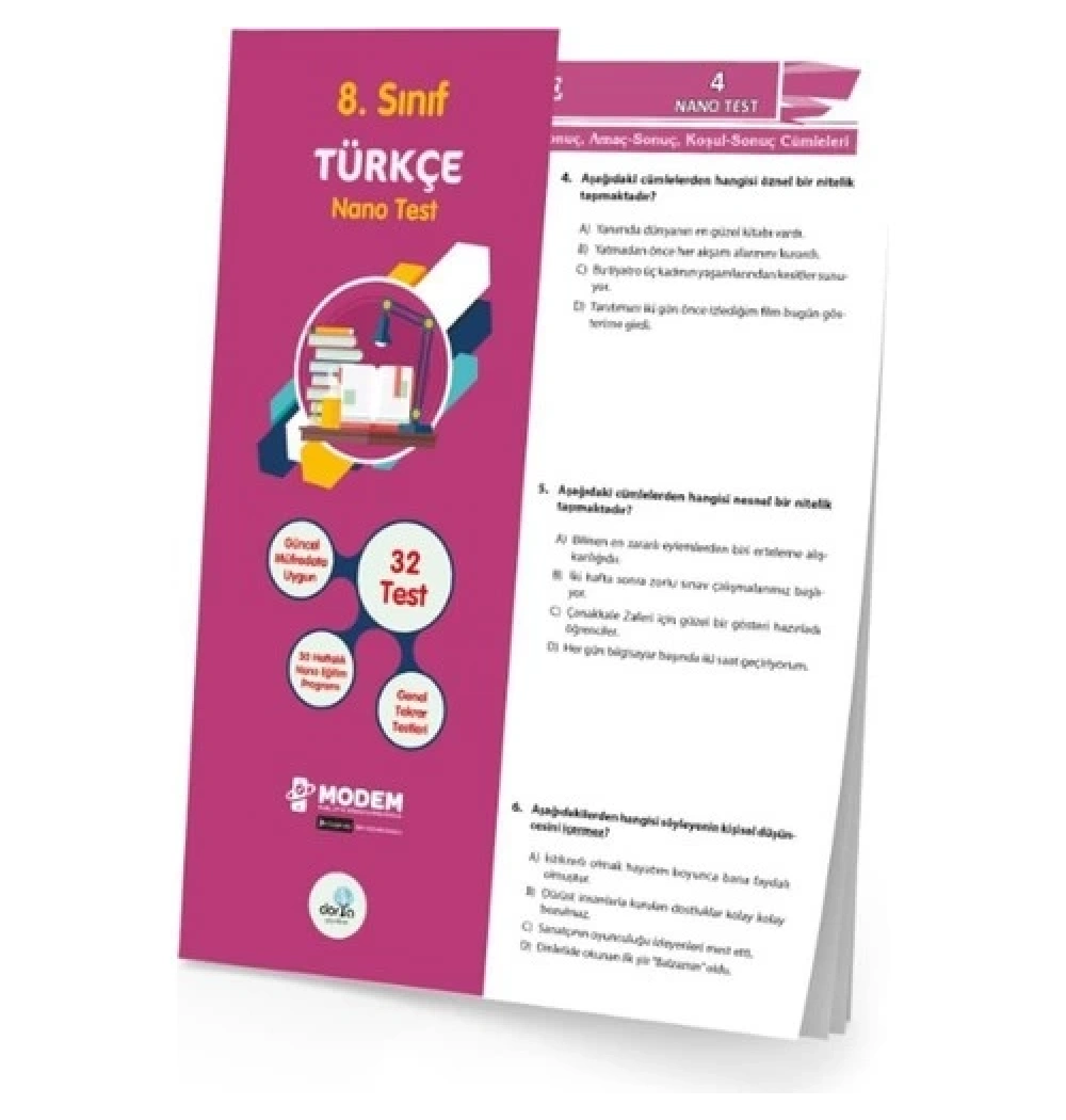 8.Sınıf Türkçe Yaprak Test   Dorya