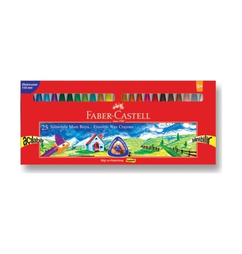 Faber Silinebilir Mum Boya 25 Renk 5281122725