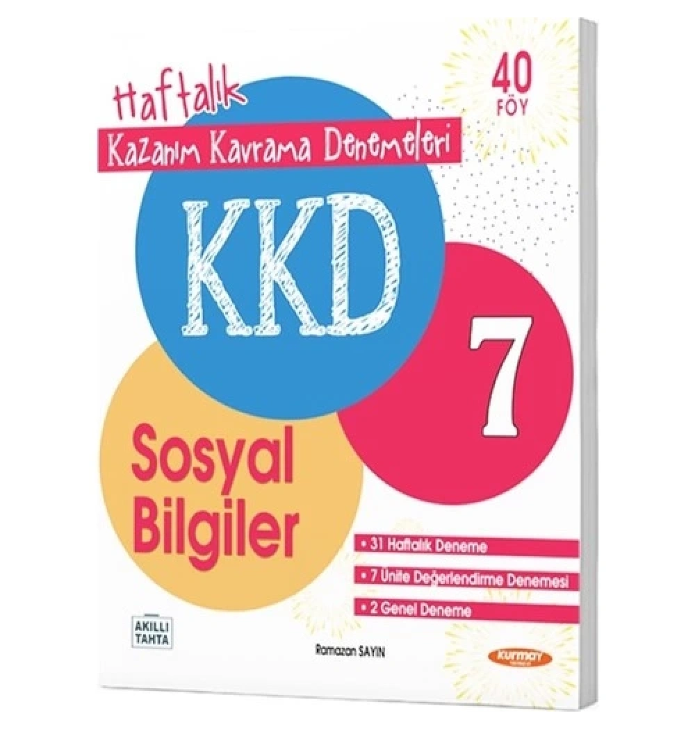 Kurmay 7.Sınıf Sosyal Bilgiler Hatalık Kazanım Kavrama Denemeleri 40 Föy