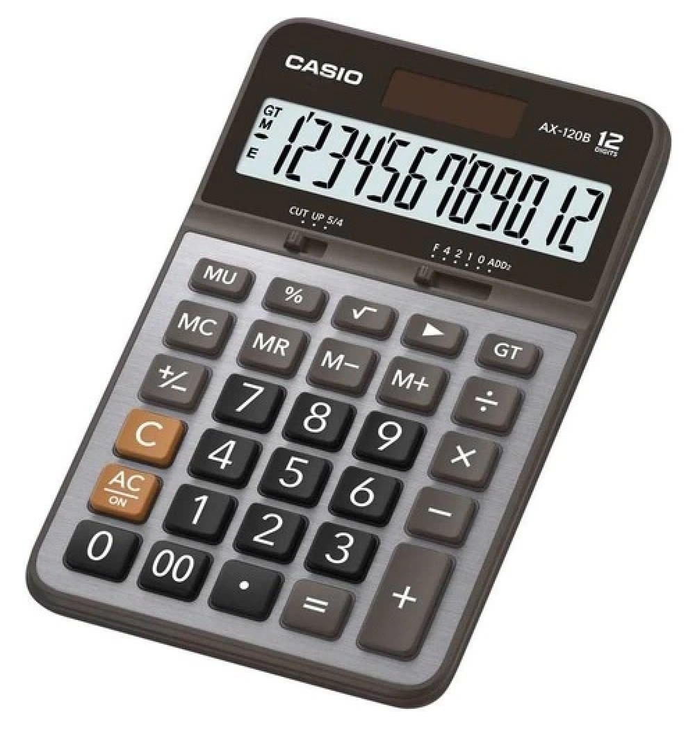 Casıo Hesap Makinesi 12 Hane Metal Kasa Ax-120B