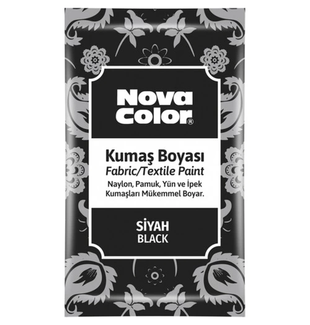 Nova Color Toz Kumaş Boyası Siyah 12Gr Nc-904