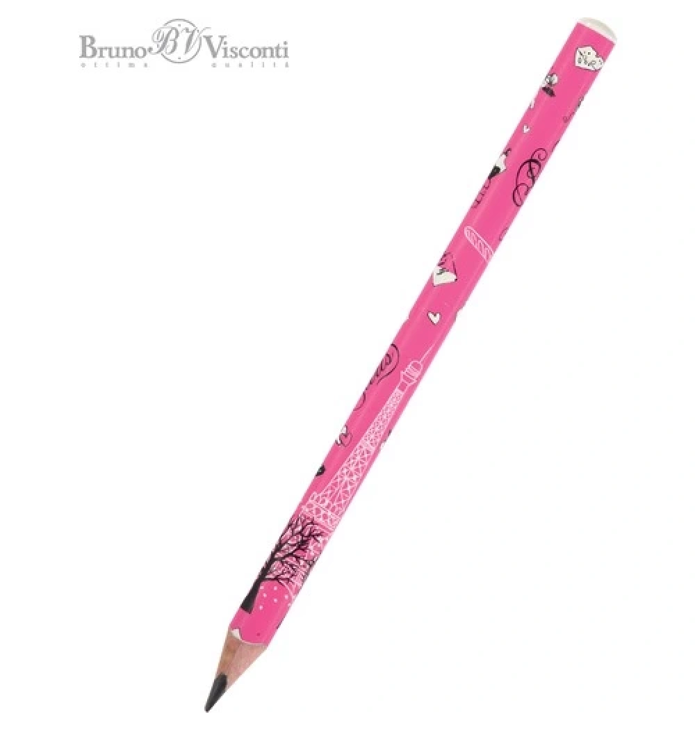 Bruno Visconti Happy Graphıx 4B Üçgen Kurşun Kalem Romantik 21-0062/05