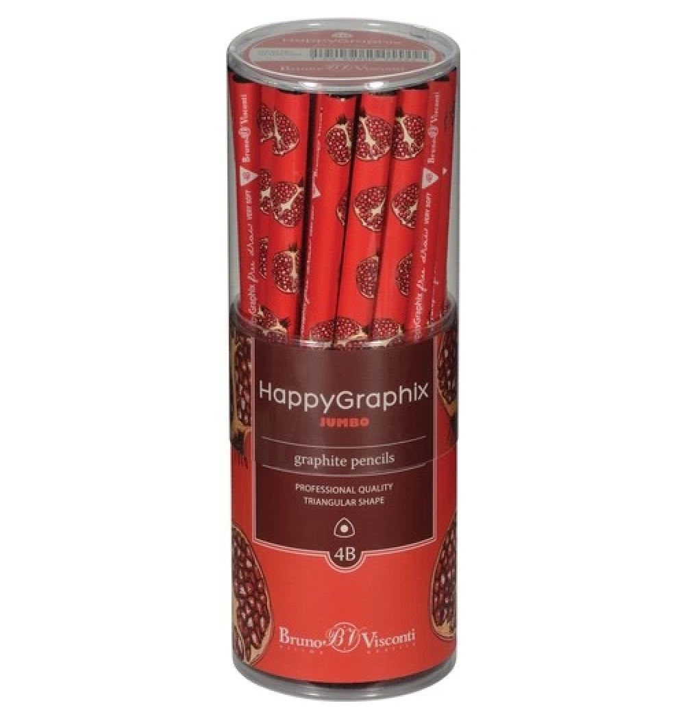 Bruno Visconti Happy Graphıx 4B Üçgen Kurşun Kalem Fresh Fruıty 21-0062/04