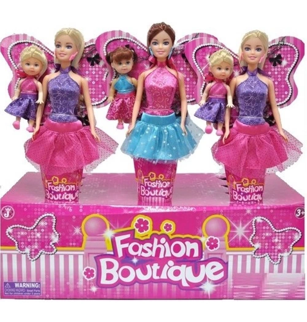 Külahlı Anne Ve Kızı  Bebek Küpeli