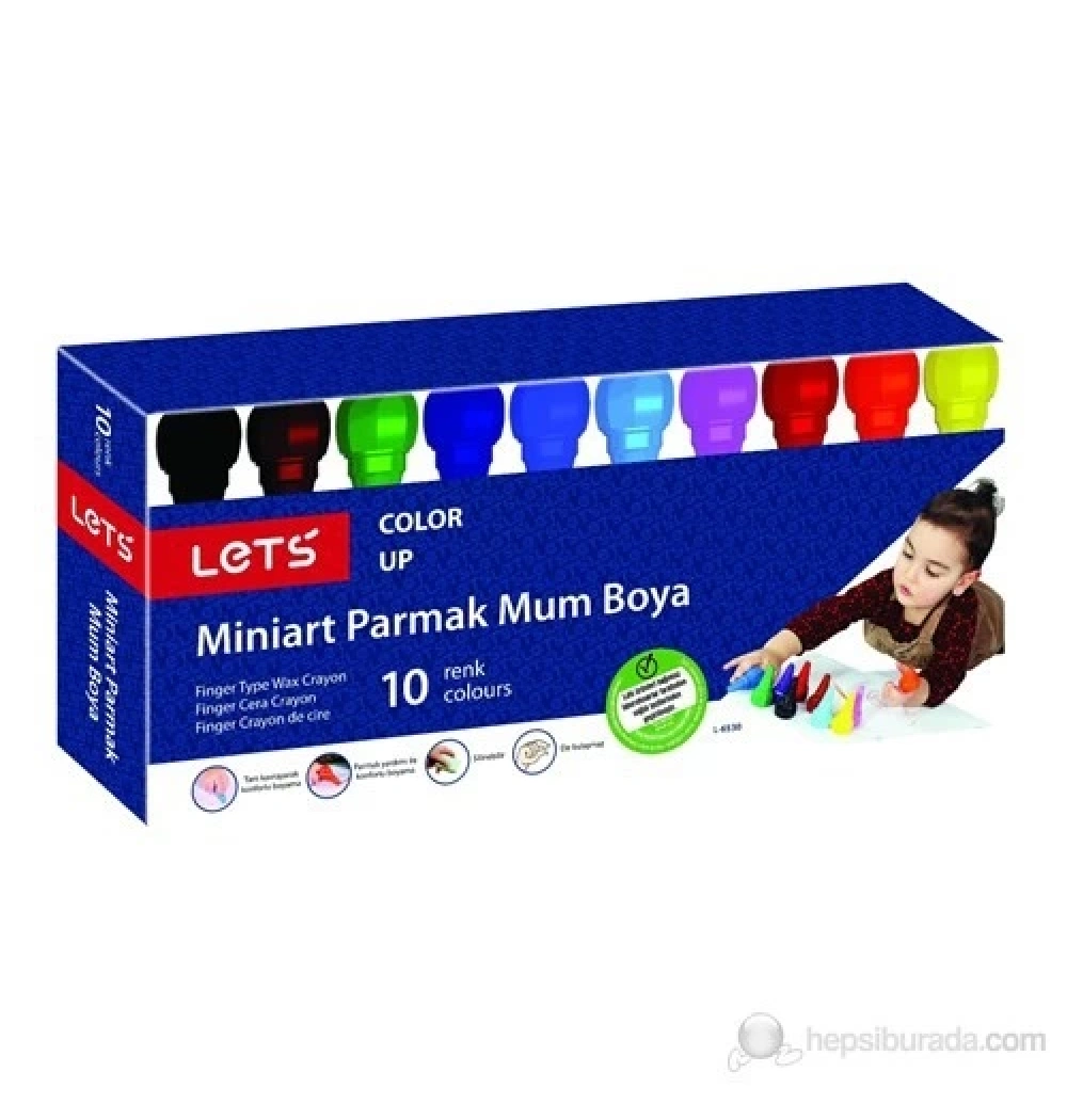 Lets Miniart Parmak Mum Boya 10 Renk L-6530