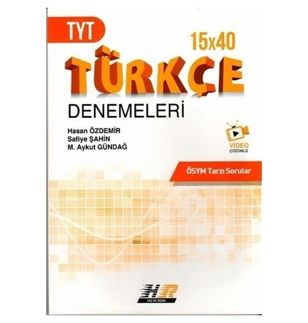 Tyt Türkçe 15X40 Deneme Turuncu Hız Renk