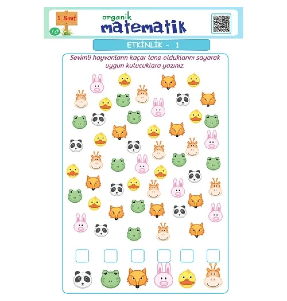 Orka 1.Sınıf Organik Matematik Problem Kitabı
