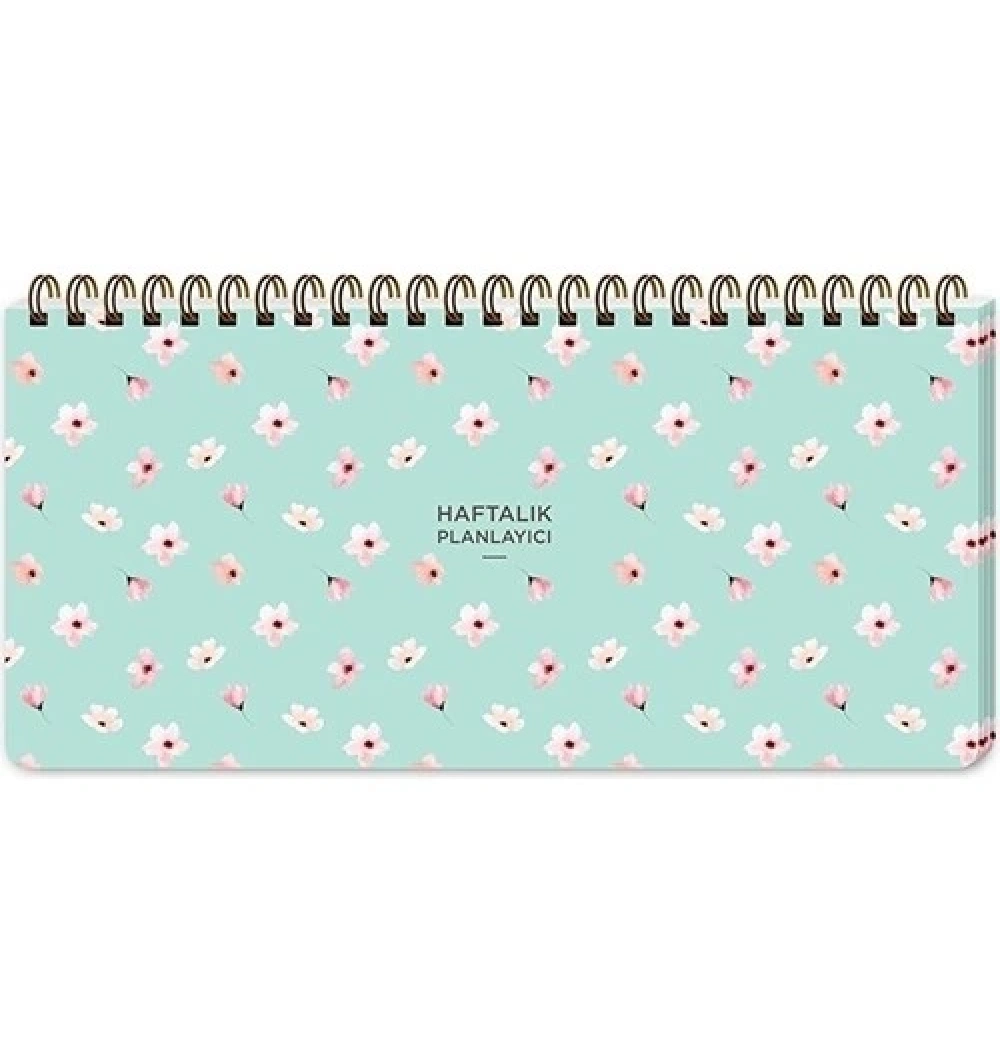Keskin 13X27 Haftalık Planner Blok Spiralli Su Yeşili  830126-99