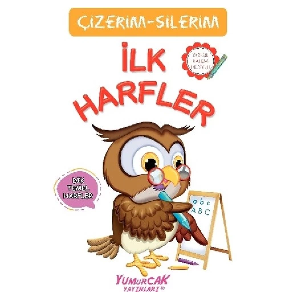 Çiz Sil İlk Harfler Kalem Hediyeli Yumurcak