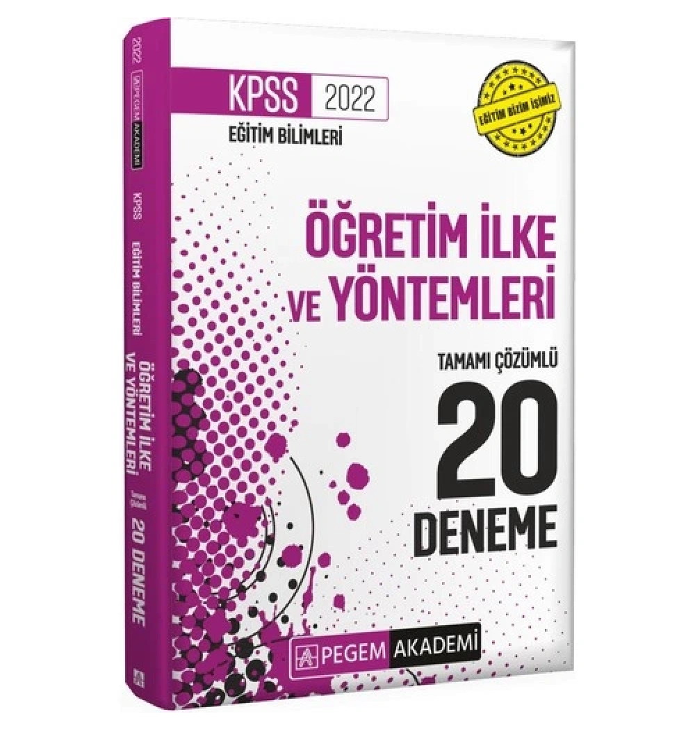 Pegem Kpss 2022 Eğitim Bilimleri Öğretim İlke Yöntemleri 20 Deneme