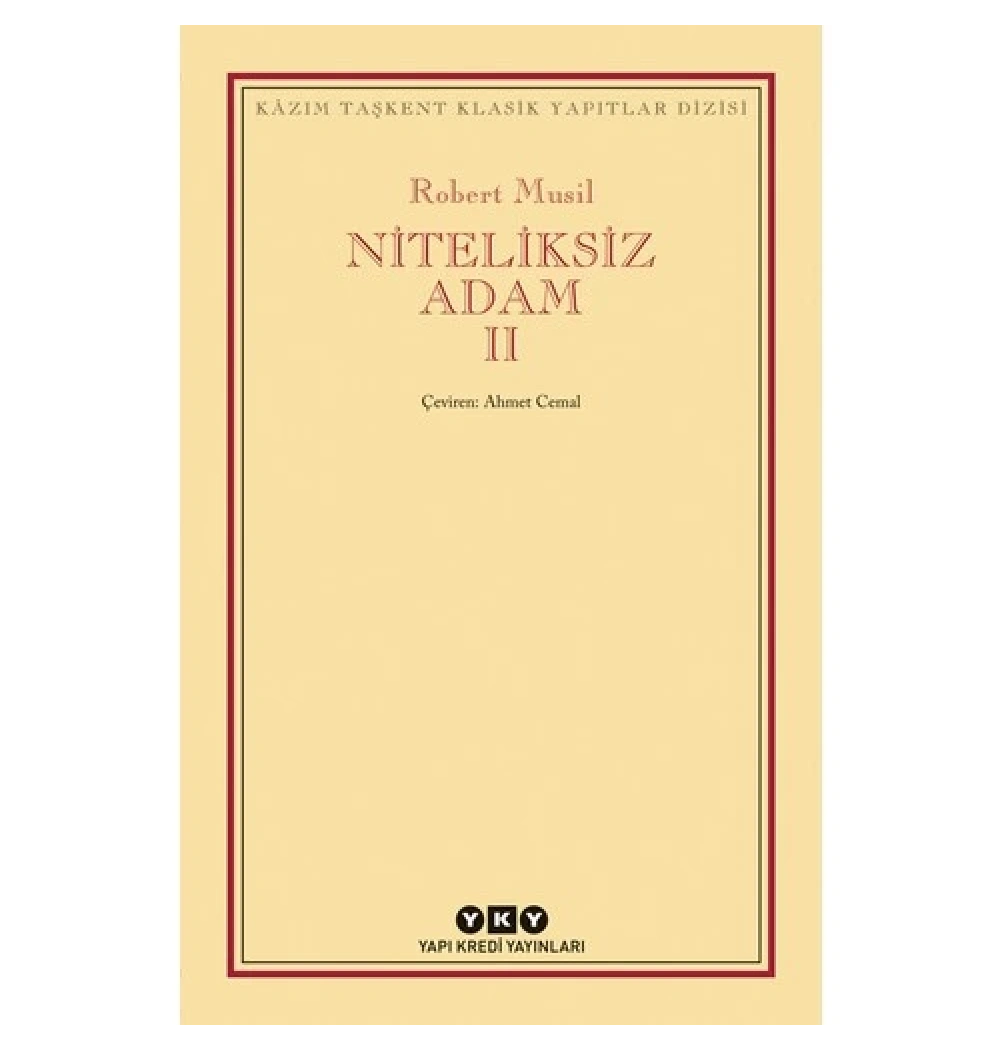 Niteliksiz Adam 2     R.Musil Yapı Kredi