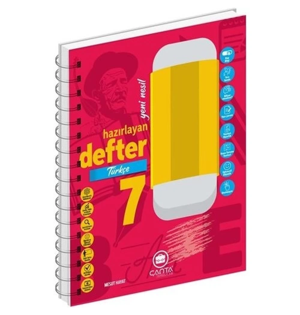 Çanta 7.Sınıf Türkçe Hazırlayan Defter