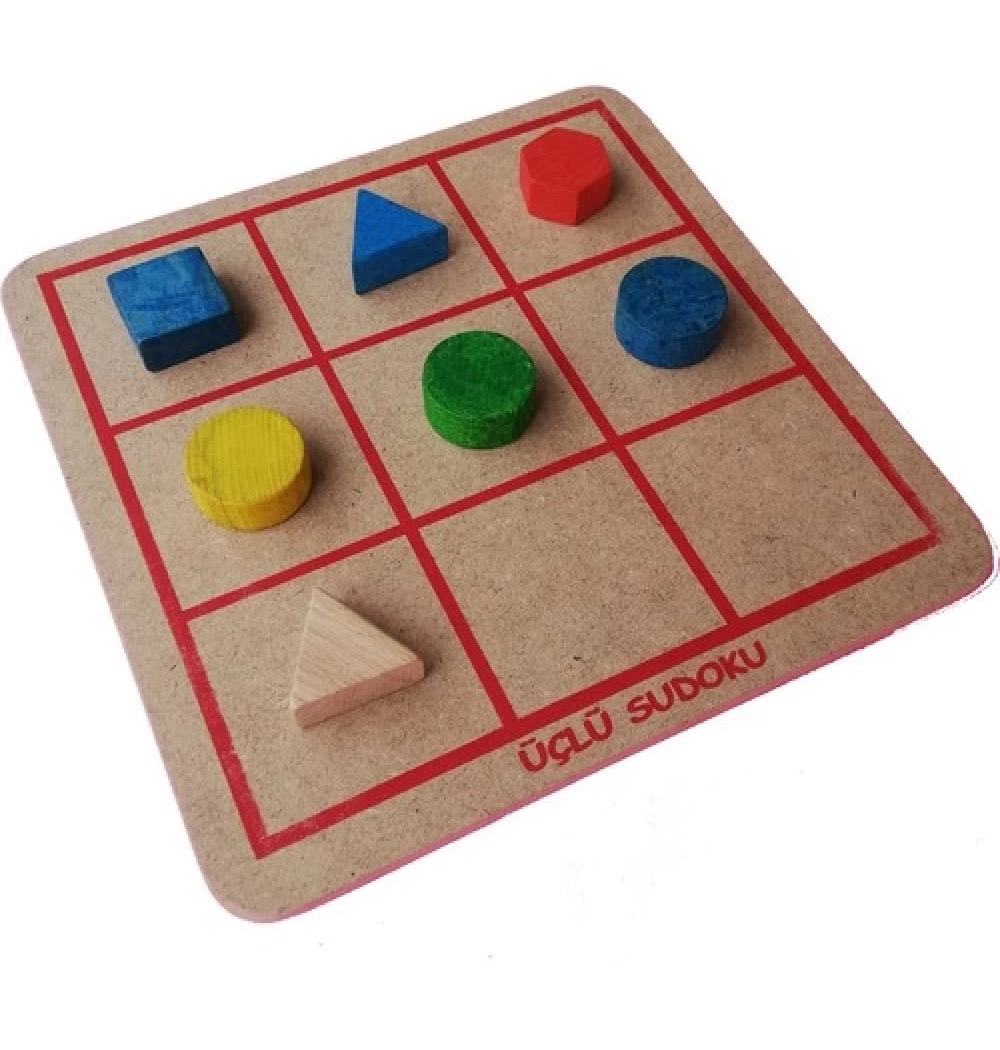 Soylu Ahşap Şekillerle Ve Renklerle Sudoku 293