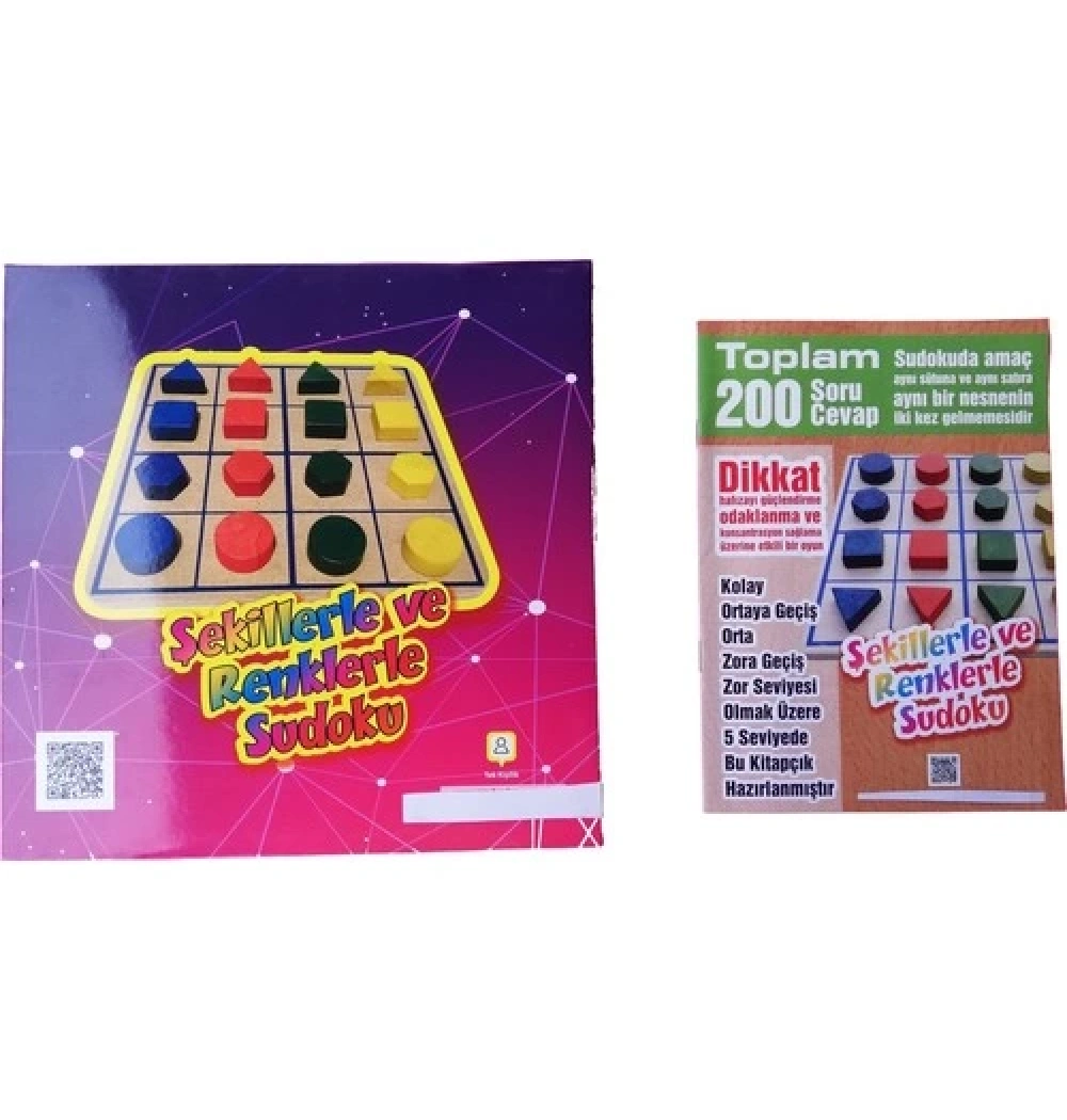 Soylu Ahşap Şekillerle Ve Renklerle Sudoku 293