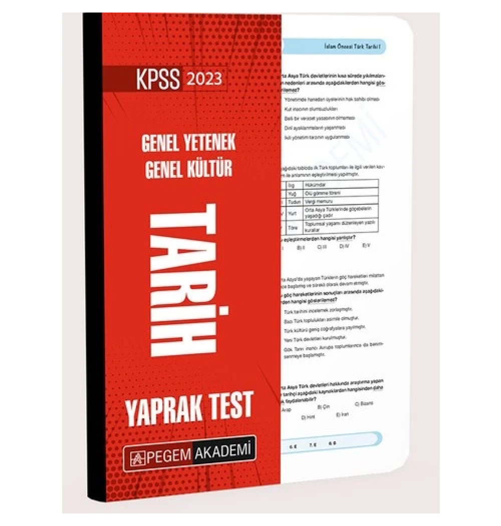 Pegem Kpss 2023 Gy Gk Tarih Yaprak Test