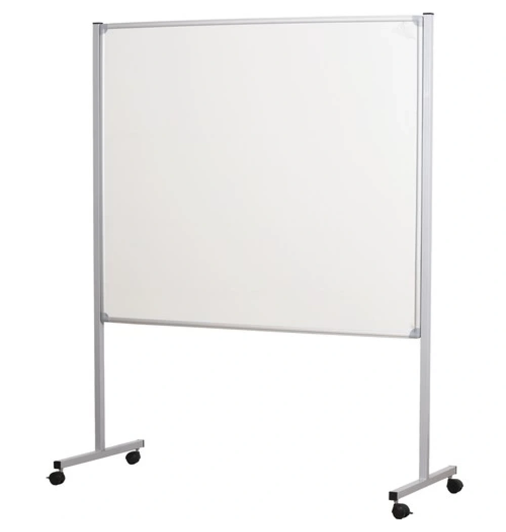 120X40  Elegant Çerçeve Emaye Yüzey Tekerlek Ayaklı Beyaz Yazı Tahtası