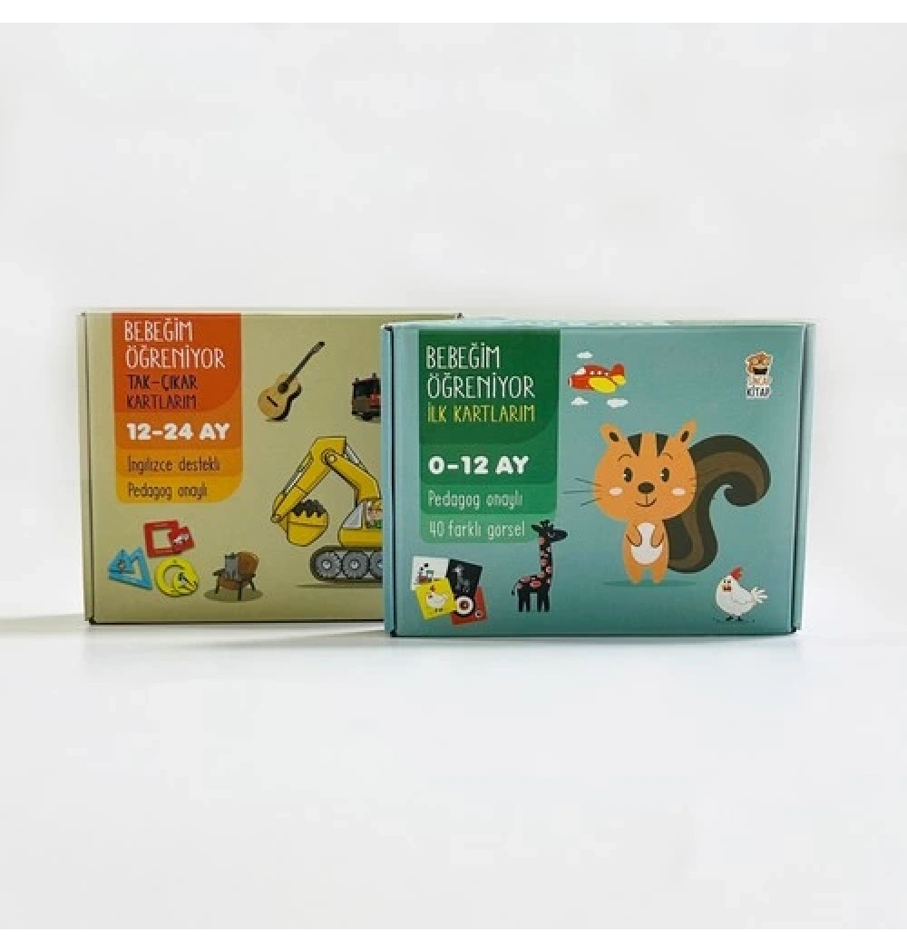Bebeğim Öğreniyor  Tak Çıkar Kartlar 12-24 Ay Sincap  Kitap