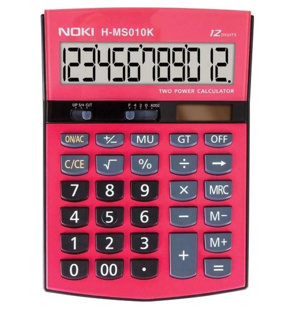 Noki Hesap Makinesi 12 Hane Kırmızı Kod:H-Ms010K