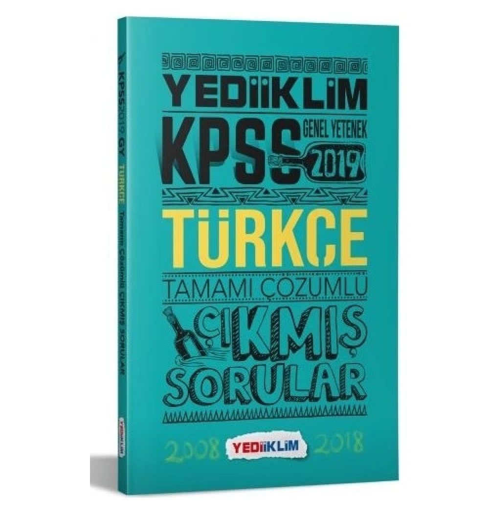 Kpss 2008-2018 Türkçe Çıkmış Sorular 2019   Yediiklim