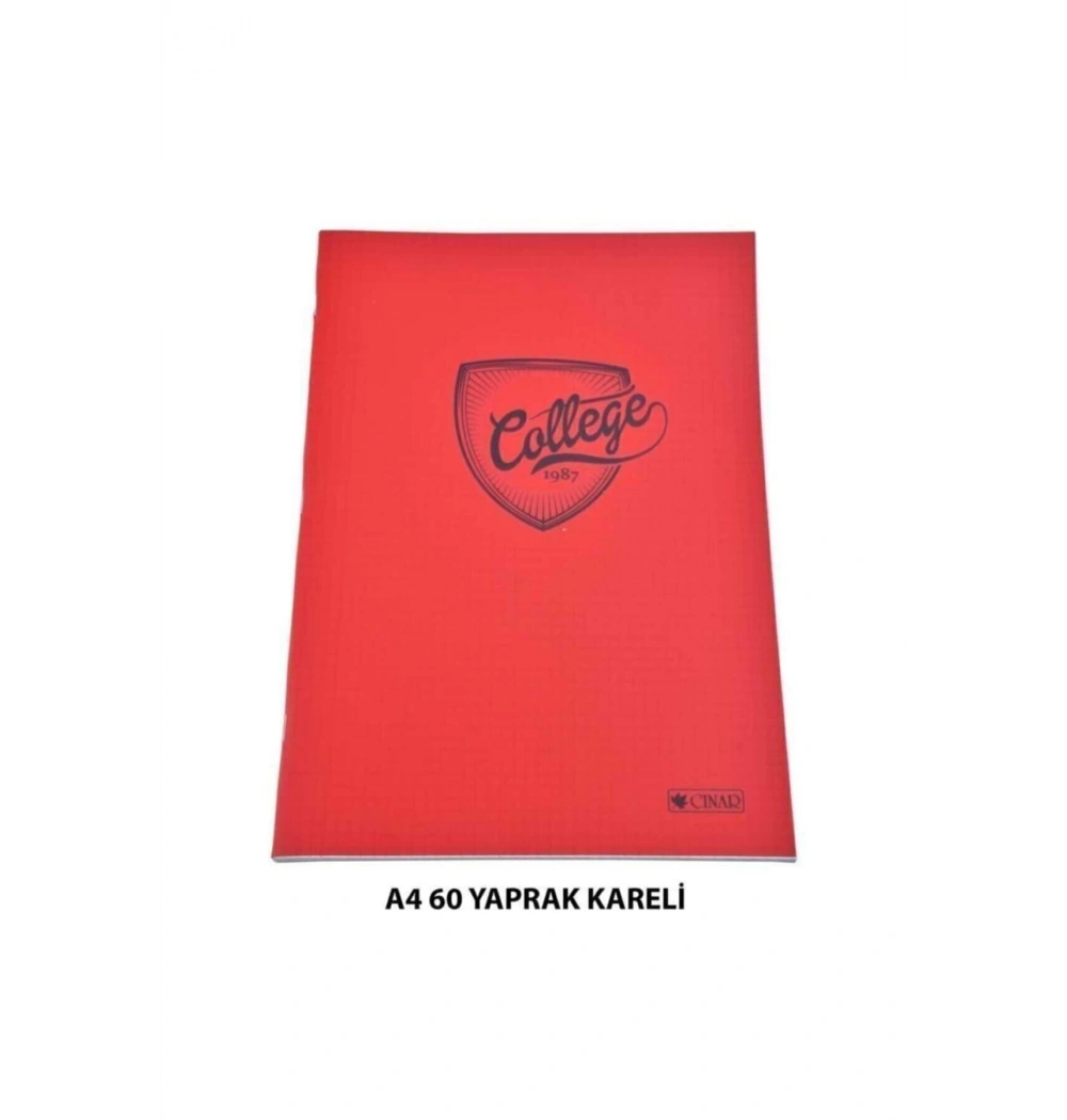 Çınar College Pp Kapak Okul Defteri A4 60 Yp Kareli