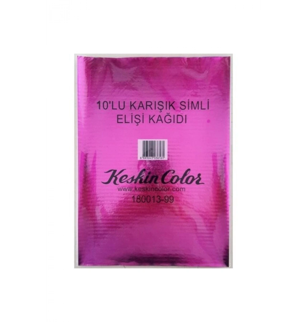 Keskin Color 10 Lu Karışık Elişi Kağıdı Simli 180013-99