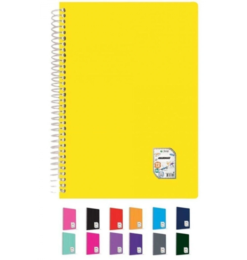 Çınar 73001 Colormaxı Sipiralli A4 Pp Kapak 72 Yp Çizgili Defter