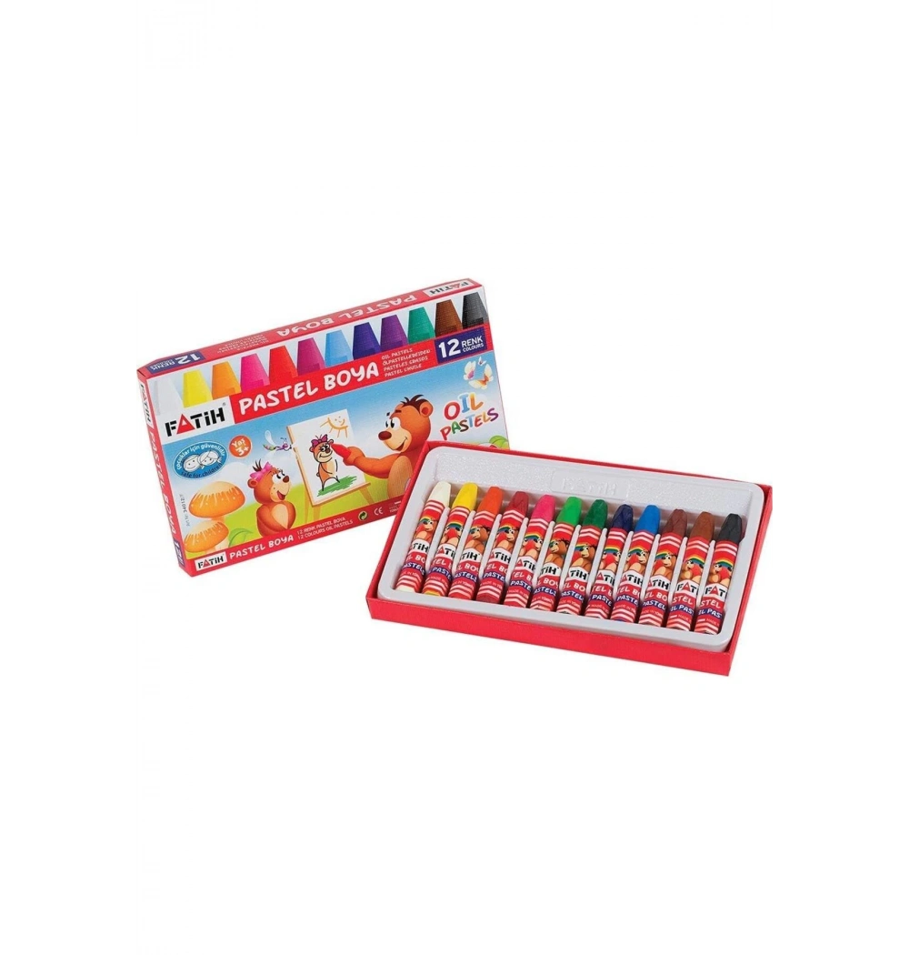 Fatih Pastel Boya 12 Renk King Size  Fa34012Pb12Rks