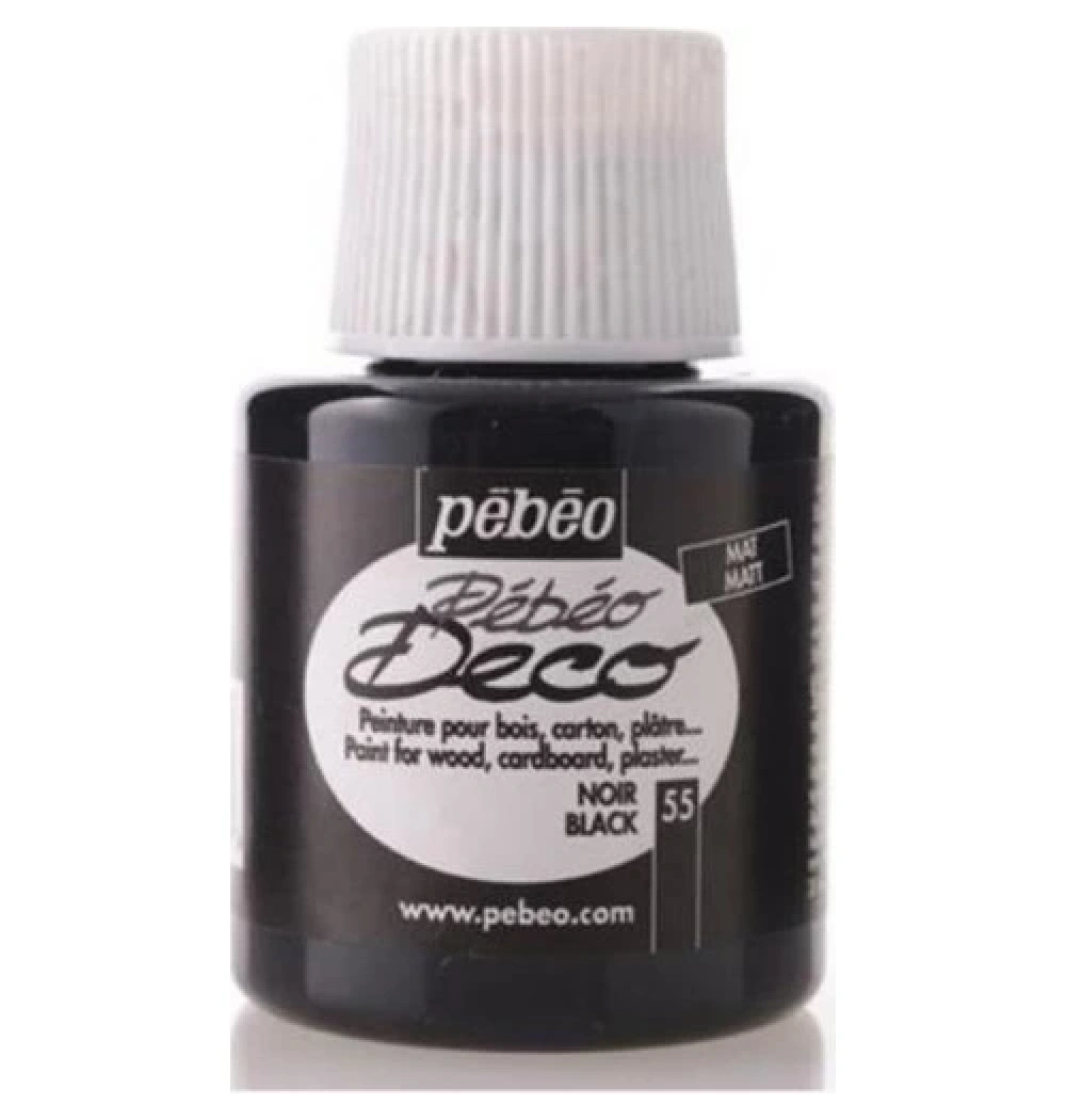 Pebeo 205- 55 110Ml Deco Mat Ahşap Boyası Siyah