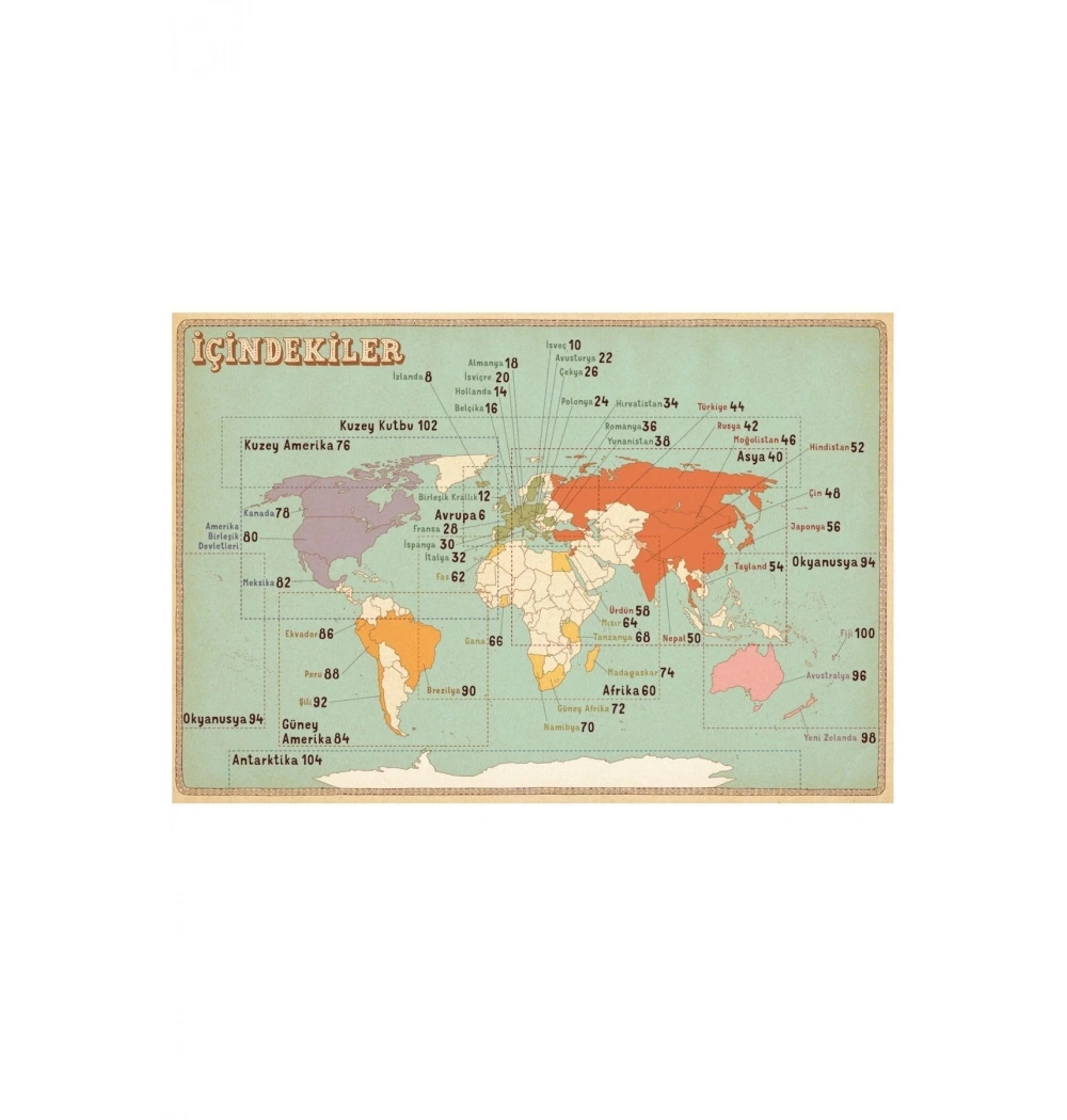 Atlas-Kıtalar Denizler Kültürler Arası Yolculuk Rehberi Ciltli