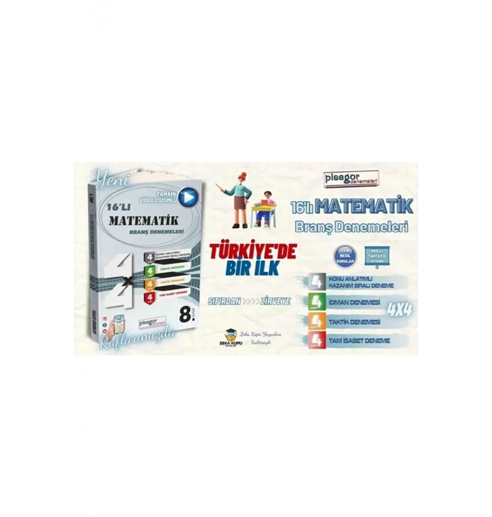 Pisagor 8.Sınıf 16 Li Matematik Branş Denemeleri