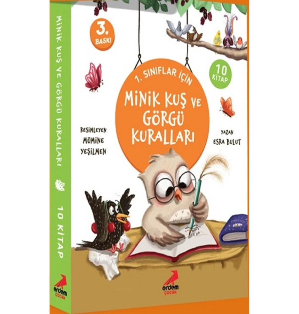 Minik Kuş Ve Görgü Kuralları 1.Sınıf 10 Kitap Set Erdem Çocuk
