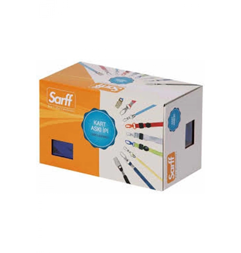 Metal Klipsli Kart Askı İpi Beyaz