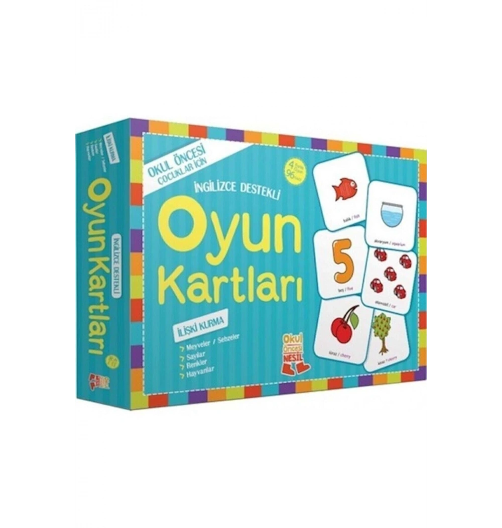 Okul Öncesi İngilizce Destekli Oyun Kartları Set İlişki Kurma