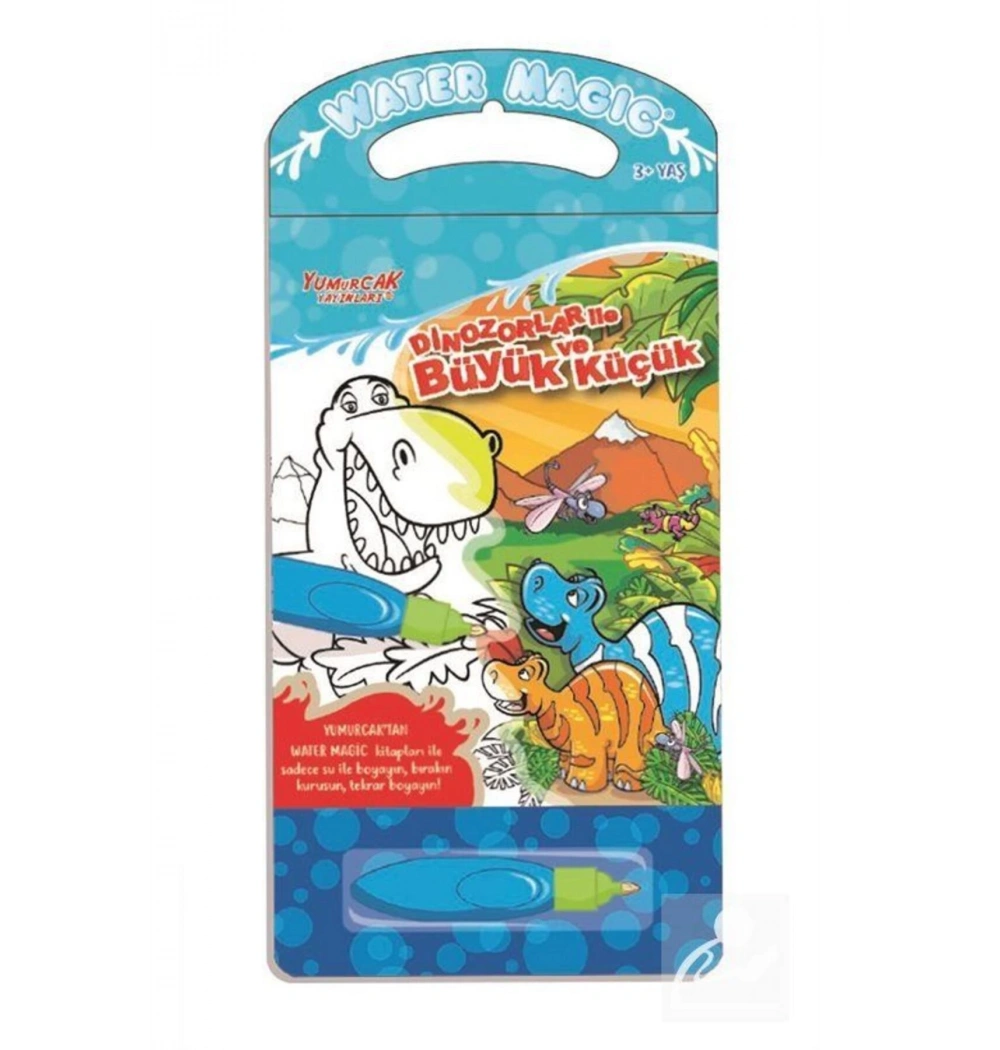 Dinozorlar İle Büyük Ve Küçük Boyama Fırçalı Kitap  Yumurcak
